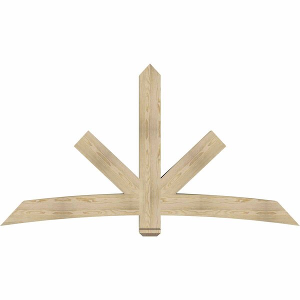 Ekena Millwork Alberta Rough Sawn Timber Gable Bracket, Douglas Fir, 84"W x 45"H x 6"D x 6"F, 13/12 Pitch GBW084X45X0606ALB00RDF - main